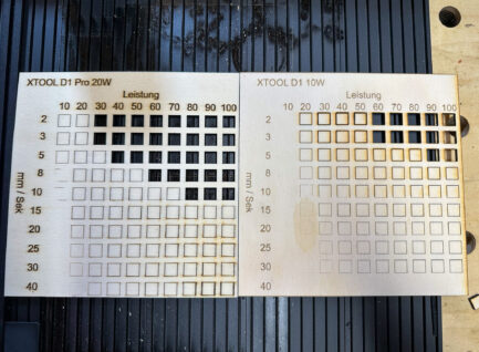 Der xTool D1 10Watt Diodenlaser im Vergleich zum D1 Pro Modell mit 20W: Welcher Laser ist für dich geeignet?